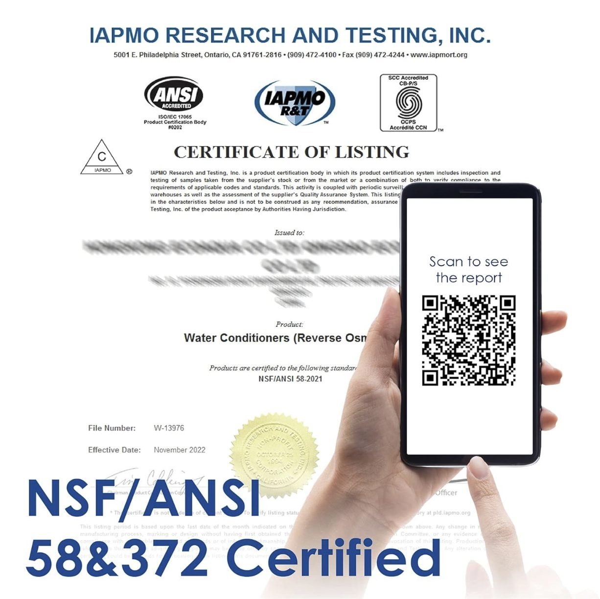 Waterdrop G3P600 certification