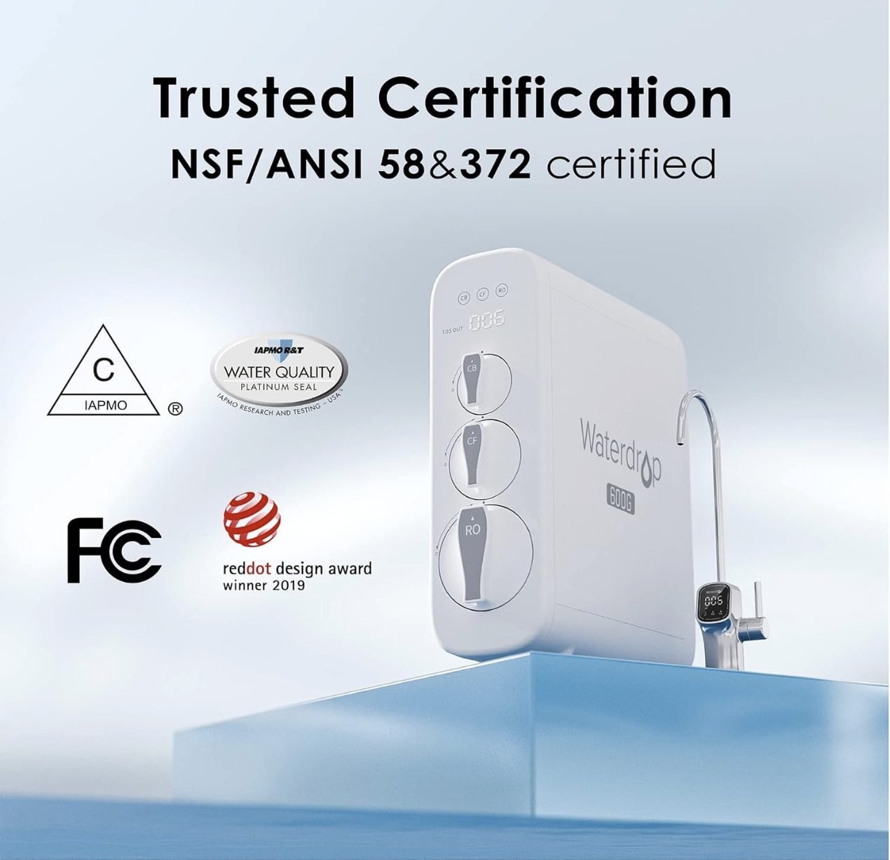 Waterdrop G3P600 trusted certification